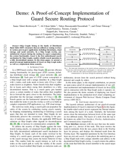 Demo: A Proof-of-Concept Implementation of Guard Secure Routing Protocol