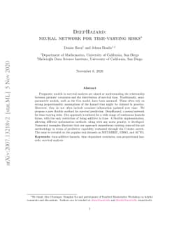 DeepHazard: neural network for time-varying risks