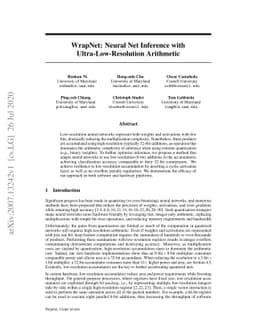 WrapNet: Neural Net Inference with Ultra-Low-Resolution Arithmetic