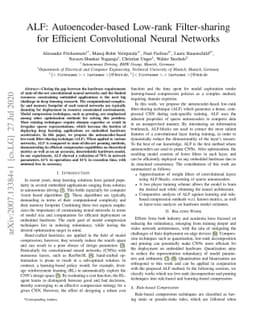 ALF: Autoencoder-based Low-rank Filter-sharing for Efficient
  Convolutional Neural Networks