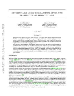 Differentiable model-based adaptive optics with transmitted and
  reflected light