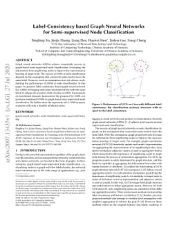 Label-Consistency based Graph Neural Networks for Semi-supervised Node
  Classification