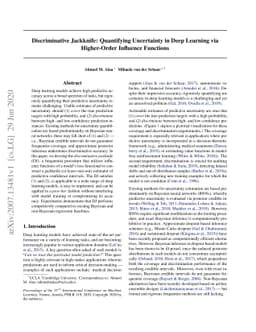 Discriminative Jackknife: Quantifying Uncertainty in Deep Learning via
  Higher-Order Influence Functions