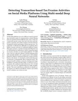 Detecting Transaction-based Tax Evasion Activities on Social Media
  Platforms Using Multi-modal Deep Neural Networks