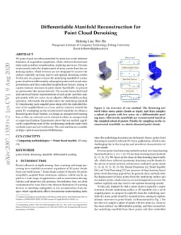 Differentiable Manifold Reconstruction for Point Cloud Denoising