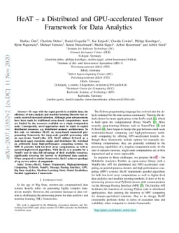 HeAT -- a Distributed and GPU-accelerated Tensor Framework for Data
  Analytics