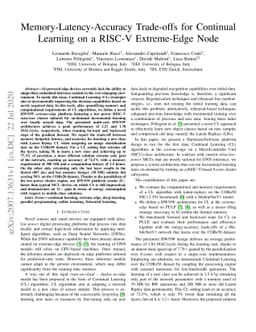 Memory-Latency-Accuracy Trade-offs for Continual Learning on a RISC-V
  Extreme-Edge Node