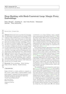 Deep Hashing with Hash-Consistent Large Margin Proxy Embeddings