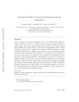 Toward Zero-Shot Unsupervised Image-to-Image Translation