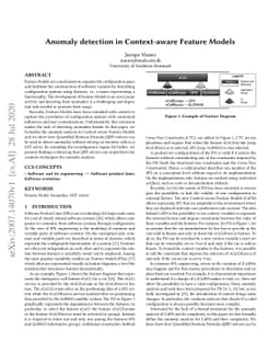 Anomaly detection in Context-aware Feature Models