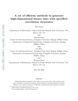 A set of efficient methods to generate high-dimensional binary data with
  specified correlation structures