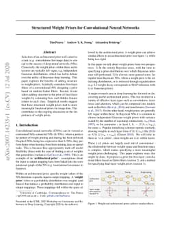 Structured Weight Priors for Convolutional Neural Networks