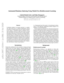 Automated Database Indexing using Model-free Reinforcement Learning