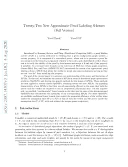 Twenty-Two New Approximate Proof Labeling Schemes (Full Version)