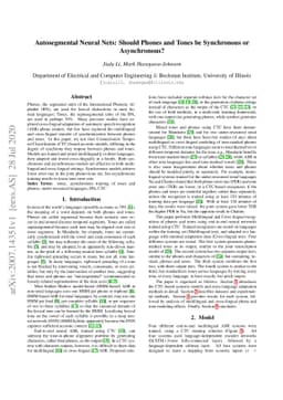 Autosegmental Neural Nets: Should Phones and Tones be Synchronous or
  Asynchronous?