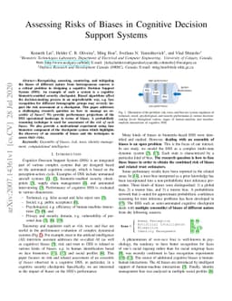 Assessing Risks of Biases in Cognitive Decision Support Systems