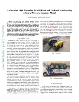 An Iterative LQR Controller for Off-Road and On-Road Vehicles using a
  Neural Network Dynamics Model