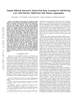 Sample Efficient Interactive End-to-End Deep Learning for Self-Driving
  Cars with Selective Multi-Class Safe Dataset Aggregation