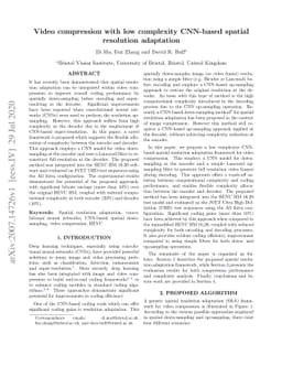 Video compression with low complexity CNN-based spatial resolution
  adaptation