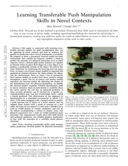 Learning Transferable Push Manipulation Skills in Novel Contexts