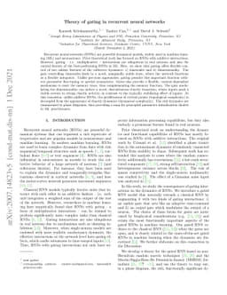 Theory of gating in recurrent neural networks