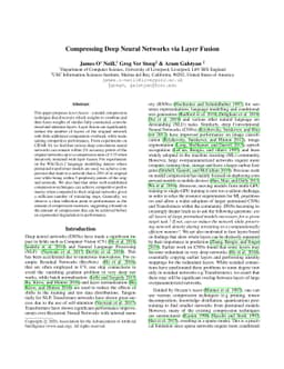 Compressing Deep Neural Networks via Layer Fusion