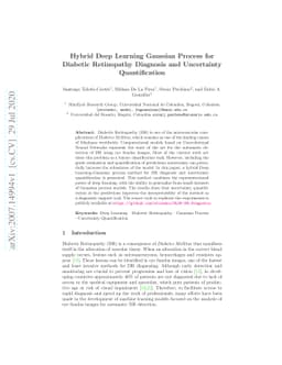 Hybrid Deep Learning Gaussian Process for Diabetic Retinopathy Diagnosis
  and Uncertainty Quantification