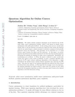 Quantum Algorithm for Online Convex Optimization