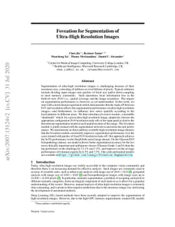 Foveation for Segmentation of Ultra-High Resolution Images