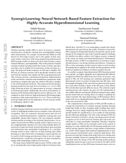 SynergicLearning: Neural Network-Based Feature Extraction for
  Highly-Accurate Hyperdimensional Learning