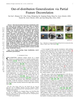 Out-of-distribution Generalization via Partial Feature Decorrelation