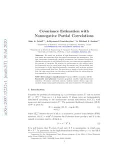 Covariance estimation with nonnegative partial correlations