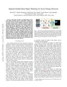 Epipolar-Guided Deep Object Matching for Scene Change Detection