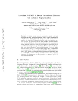LevelSet R-CNN: A Deep Variational Method for Instance Segmentation