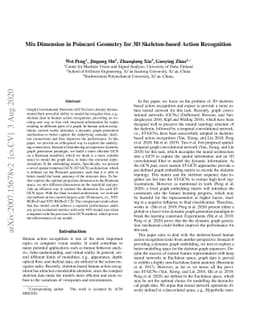 Mix Dimension in Poincaré Geometry for 3D Skeleton-based Action
  Recognition