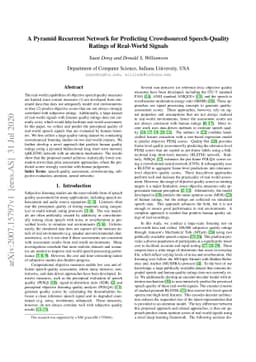 A Pyramid Recurrent Network for Predicting Crowdsourced Speech-Quality
  Ratings of Real-World Signals