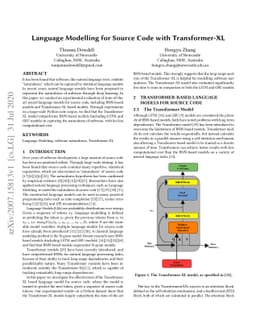 Language Modelling for Source Code with Transformer-XL