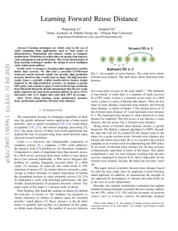 Learning Forward Reuse Distance