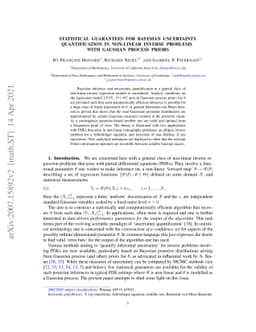 Statistical guarantees for Bayesian uncertainty quantification in
  non-linear inverse problems with Gaussian process priors
