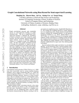 Graph Convolutional Networks using Heat Kernel for Semi-supervised
  Learning