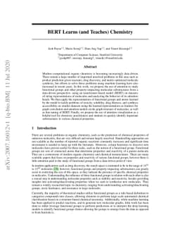 BERT Learns (and Teaches) Chemistry