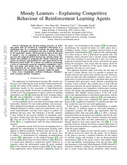 Moody Learners -- Explaining Competitive Behaviour of Reinforcement
  Learning Agents