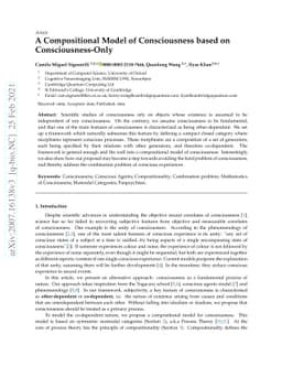 A Compositional Model of Consciousness based on Consciousness-Only