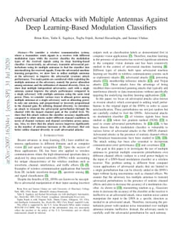 Adversarial Attacks with Multiple Antennas Against Deep Learning-Based
  Modulation Classifiers