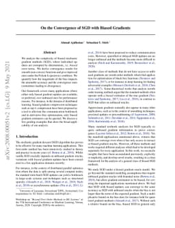 On the Convergence of SGD with Biased Gradients