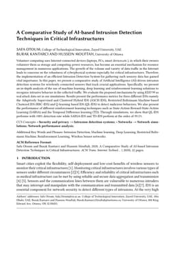 A Comparative Study of AI-based Intrusion Detection Techniques in
  Critical Infrastructures