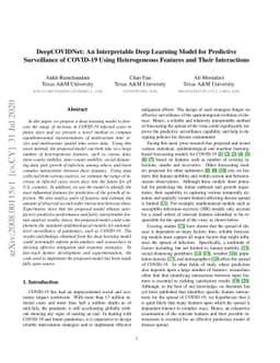 DeepCOVIDNet: An Interpretable Deep Learning Model for Predictive
  Surveillance of COVID-19 Using Heterogeneous Features and their Interactions