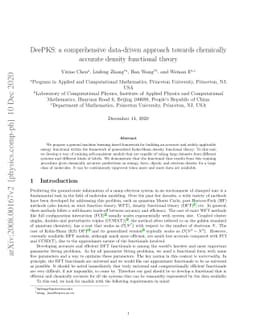 DeePKS: a comprehensive data-driven approach towards chemically accurate
  density functional theory