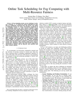 Online Task Scheduling for Fog Computing with Multi-Resource Fairness
