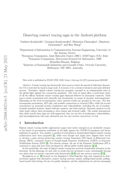 Dissecting contact tracing apps in the Android platform